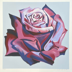 Lowell-Nesbitt-1980-Purple-Rose-Signed-Limited-Edition-Art-Silkscreen-Large-924
