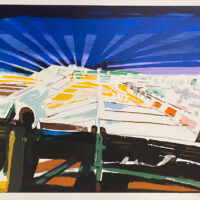 John-Hultberg-Barricade-1977-Signed-Silkscreen-Limited-Edition-Art-765