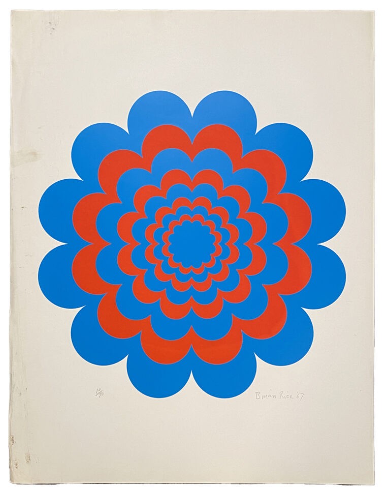 Brian Rice Flasher 1967 Signed Silkscreen Limited Edition Op Art 2223