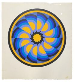 Brian Rice Sector NO.1 1969 Signed Original Print Silkscreen 30” x 27” 2224