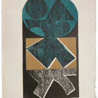 Peter Green Blue Spectrum, 1968 Signed Original Woodcut Print1008