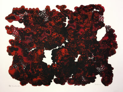 Jack-Coutu-1970-Signed-Etching-Formations-Red-Abstract-086