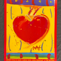 Peter Max Poster Lotta Love 1998 Signed and Dedicated Poster Art