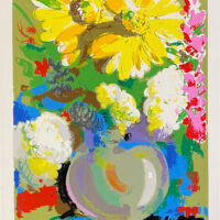 Peter-Baum-1980-Signed-Limited-Edition-Silkscreen-Vase-of-Flowers-6001
