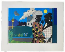 Romare Bearden 1979 Signed Limited Edition Lithograph The Conversation 1010