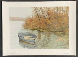Helen Rundell 1980 Signed Lithgroah Boat Adrift Landscape 2223