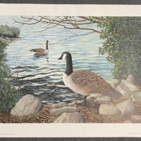 Helen Rundell Signed Lithograph Canada Geese2224