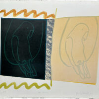 Harvey Daniels Two Parrots 1966 Original Signed Lithograph Pop Art 4445