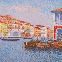 Jean Vollet Signed Art Lithograph Venice 1999 Limited Edition Lithograph