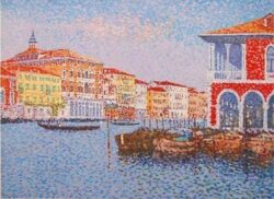 Jean Vollet Signed Art Lithograph Venice 1999 Limited Edition Lithograph